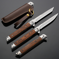 Damascus Pattern Folding Knife Multi-Purpose Outdoor Camping Quick Open Pocket Knife Stainless Steel Folding Knife