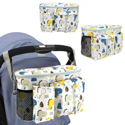 Universal Stroller Organizador Sacos, Porta-copos, Adequado para Fraldas, Brinquedos e Petiscos, Caddy Acessórios