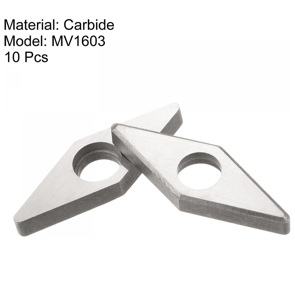 Imagem -05 - Carbide Shim Assento para Torneamento Inserções Vnmg1604 08 12 16 Mv1603 Acessórios Cnc Faca Almofada para Cnc Ferramenta de Torneamento 10 Peças Mv1603