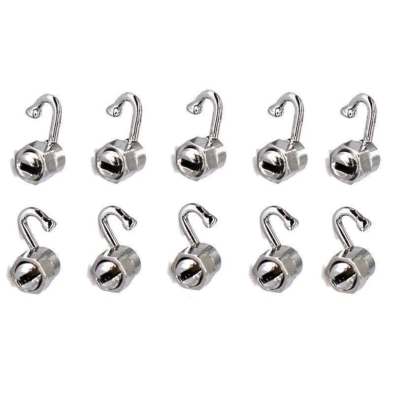 10 PCs Orthodontic Dental Crimpable Hook Stops Lock Left & Right with Instrument