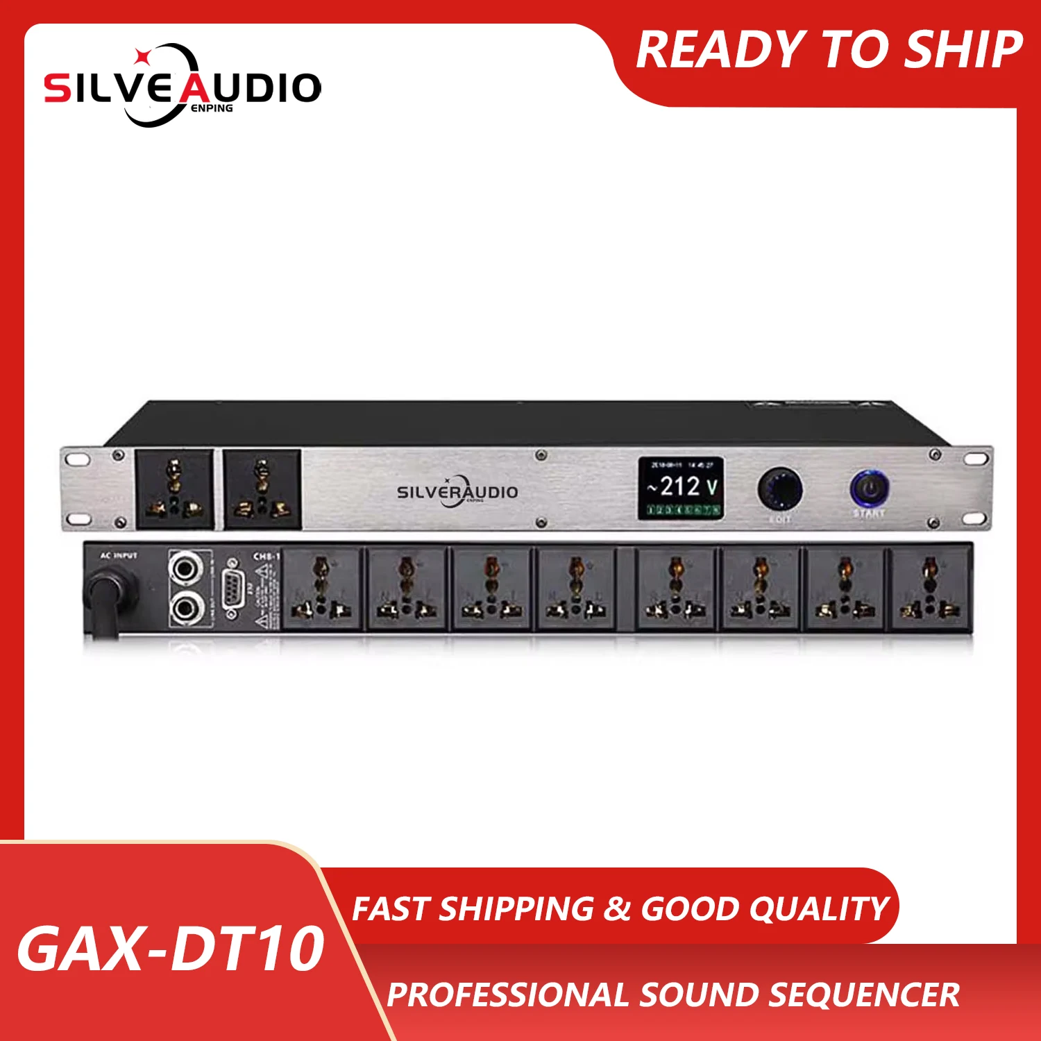 

GAX-DT10 Professional 10 Channels DJ controller Power Sequence Controller LED display with central control series