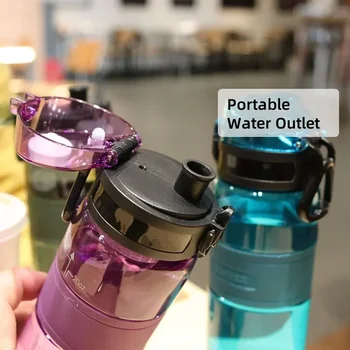 Bouteille d'Eau de dehors Portable de 500ml, Grande Capacité, en Plastique, pour Voyage en Plein Air, pour Étudiant