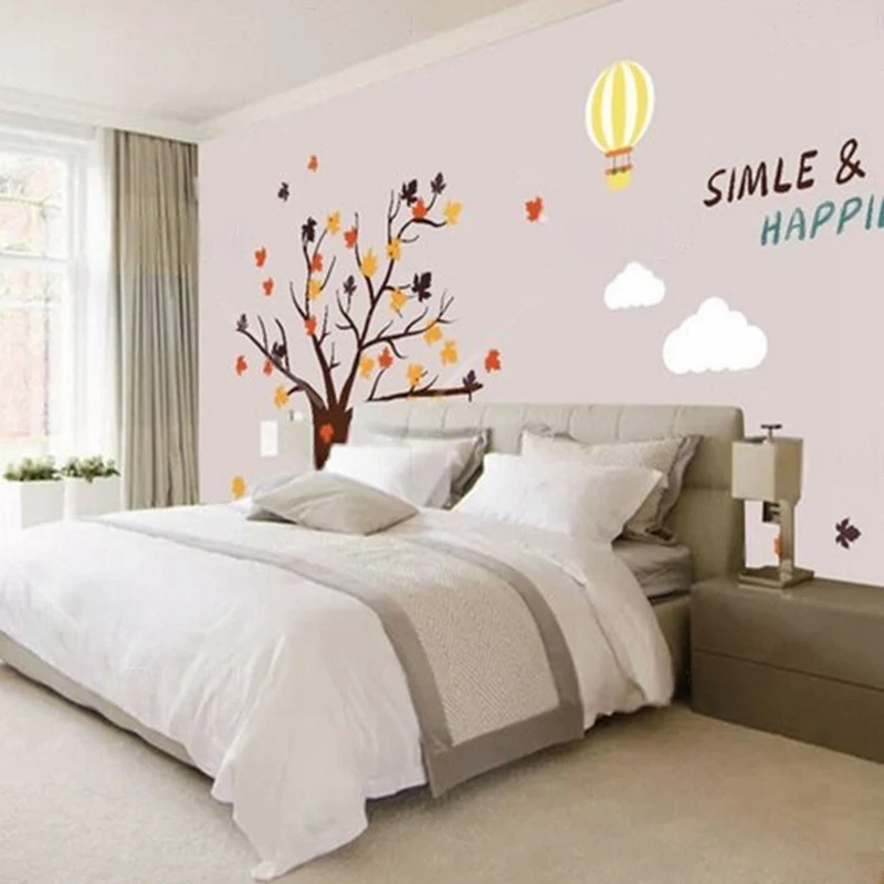Cartoon children's room cute swing rabbit rainbow TV luxurious home decoration bedroom background wall