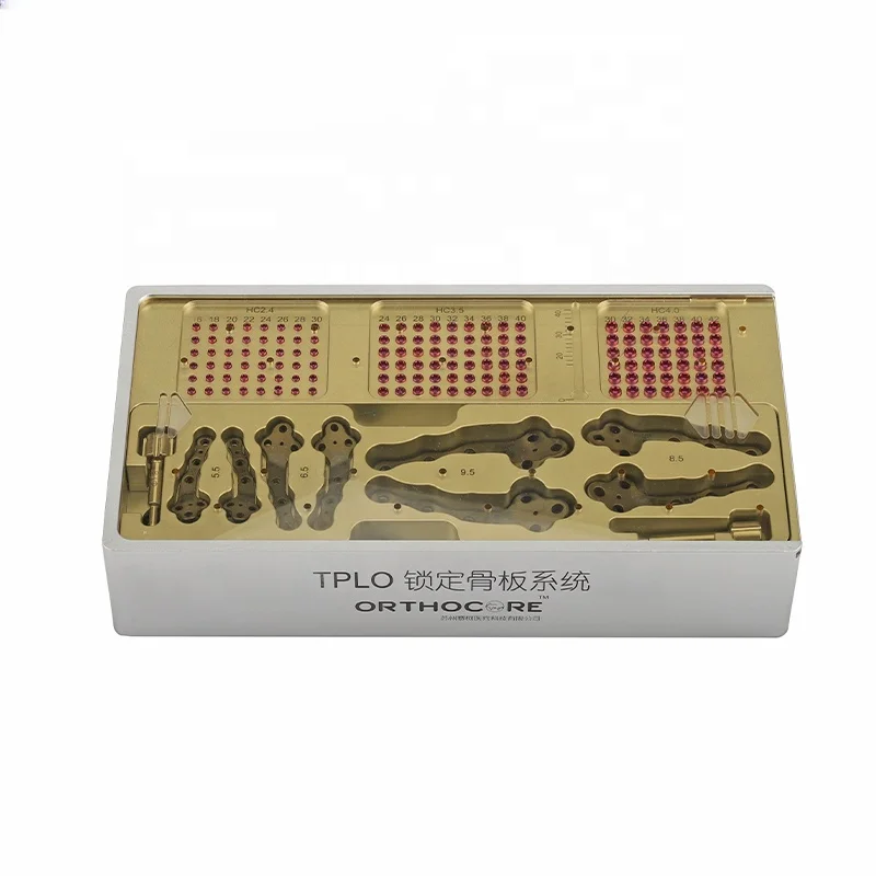 T P L O system AO veterinary  instruments pet animal surgery k y o n cortical screws