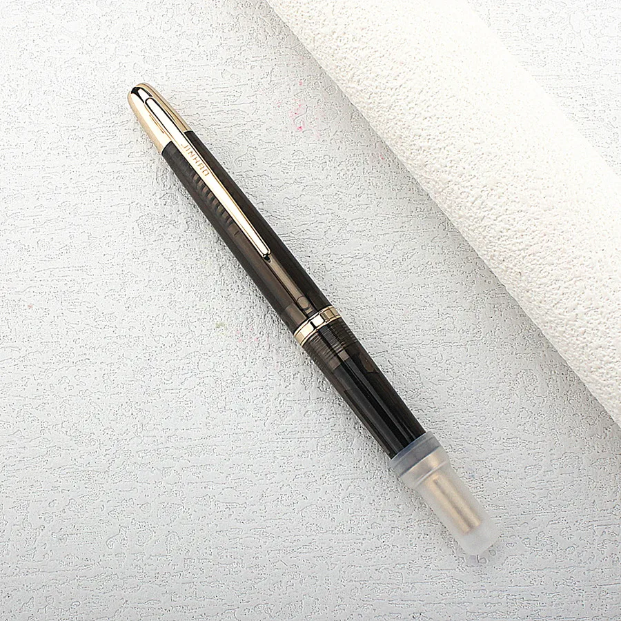 Jinhao 20-Press einziehbarer Füllfederhalter mit EF/F-Feder und Konverter, Kunstharz-Schreib-Geschenkstift – Detail 2