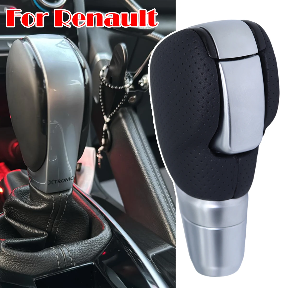 

New Auto Gear Shift Knob Chrome Silver Gearstick Head For Renault Megane 4 Scenic 4 Talisman LFD Scenic IVKadjar Koleos 2 HY HC