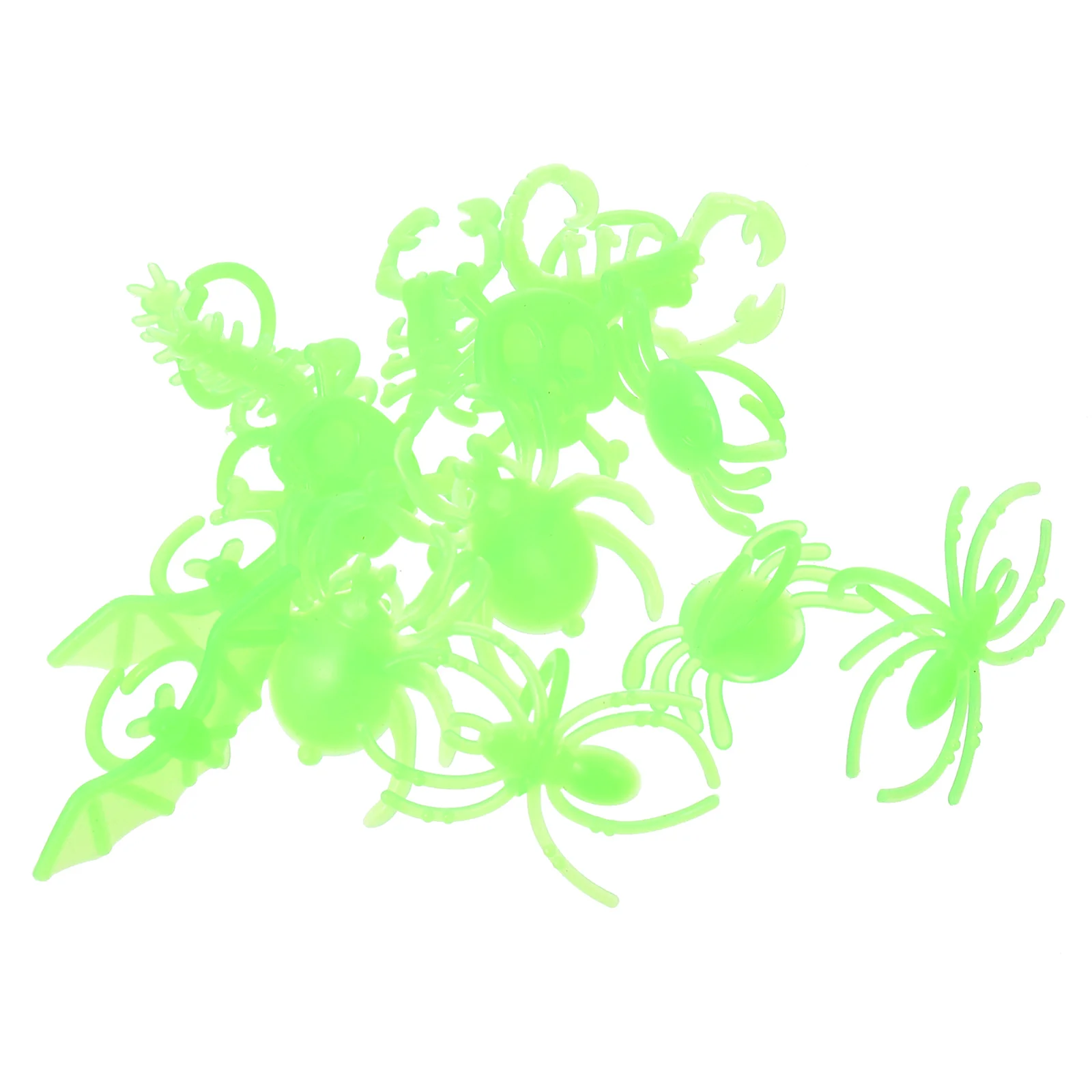 24 Pcs Luminous Insect Ring Rings Childrens Toys Spider Plastic Halloween Glow Children’s