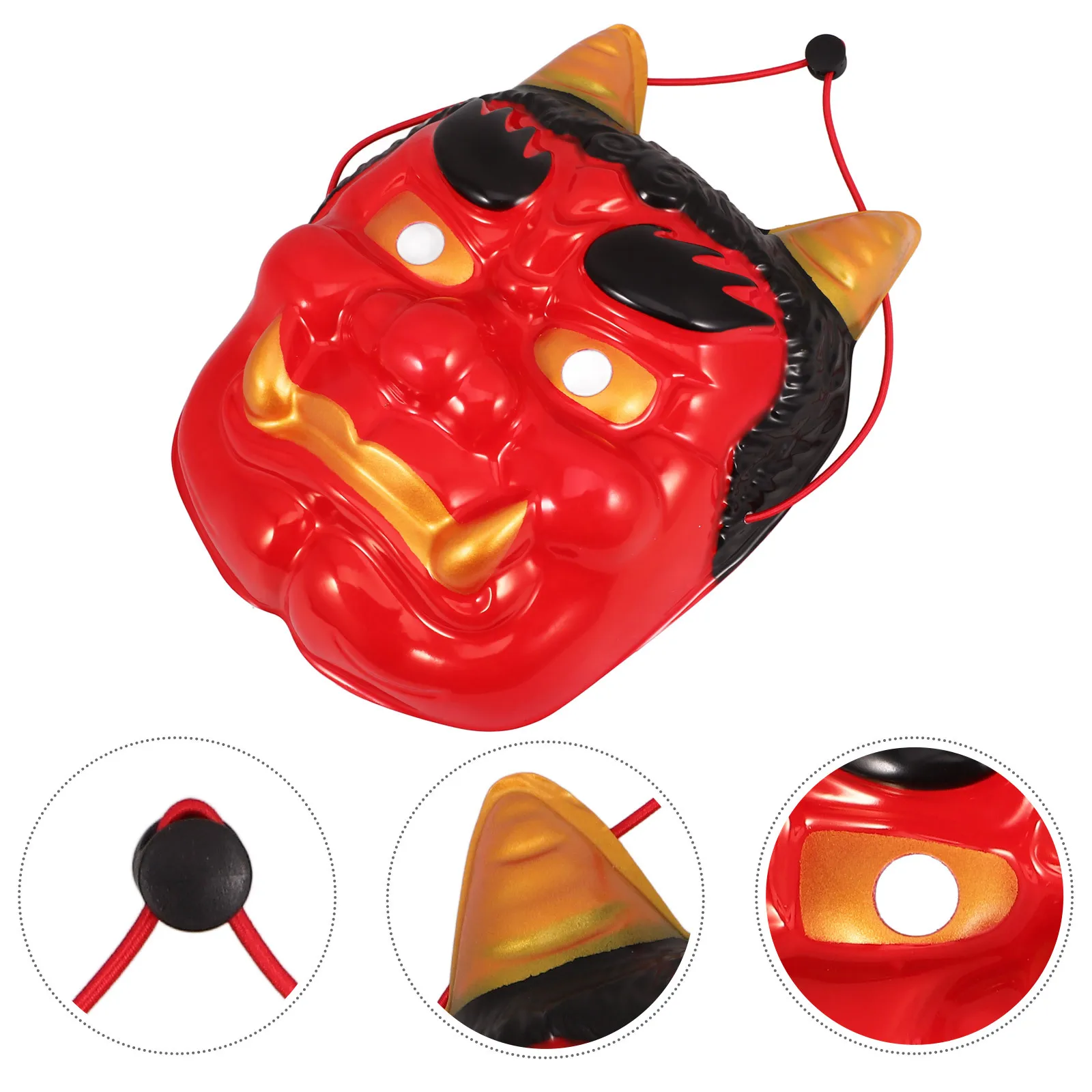 

Japanese Hannya Oni Mask Cosplay Head Cover Horror Ghost Samurai Demon Mask for Halloween Party Decoration Ghost Cosplay Masks