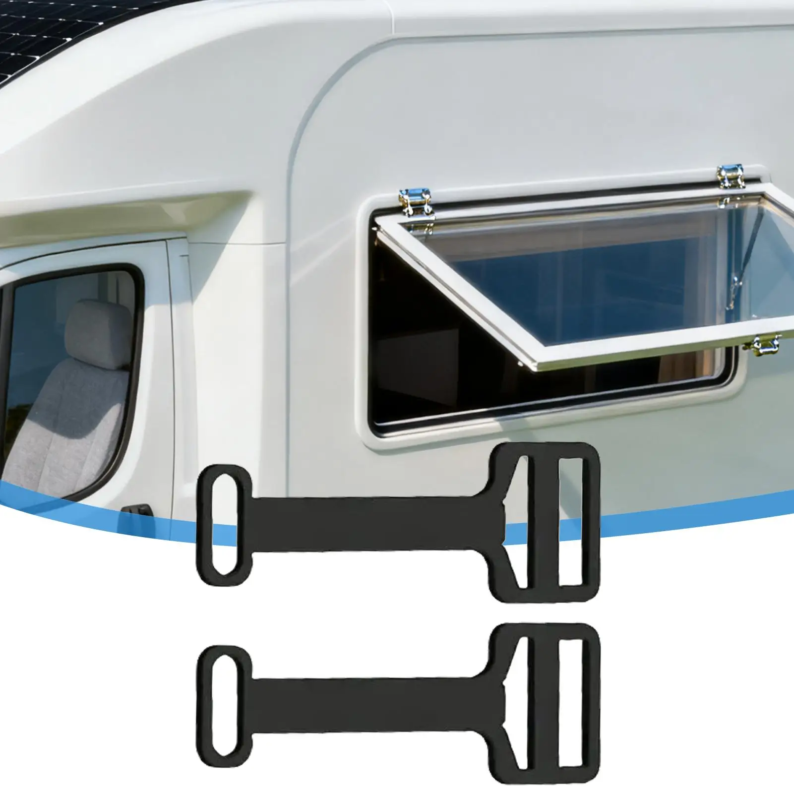 2pcs RV Motorhome Sided Window Safety Lock Kits For Caravan RV C amper Accessories Restrictor Lock Tool Wheel Window Limiter