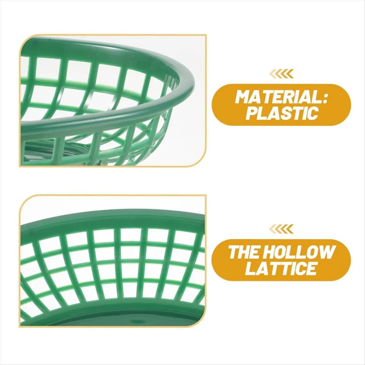 ABPP 10Pcs Plastic Food Storage Baskets Snack Serving Containers for Fruits Food Use