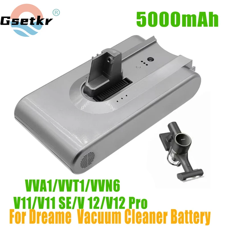 For Dreame Handheld Cordless Vacuum Cleane V11/V11 SE/V 12/V12 Pro Replacement Battery Accessories 5000 mAh 18650 Battery Pack