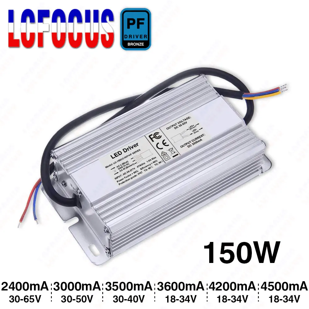 led driver 1500ma 2100ma 2400ma 3000ma 3600ma 4500ma transformador de iluminacao 54 96v 3065v 1834v fonte de alimentacao de corrente constante 120w 150w 160w 01