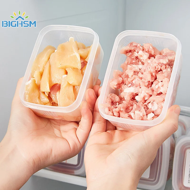 Mini caja de almacenamiento sellada para mantener alimentos frescos, contenedores sellados, organizador de nevera, caja de sellado de congelación de carne de fruta, caja de almacenamiento de cocina