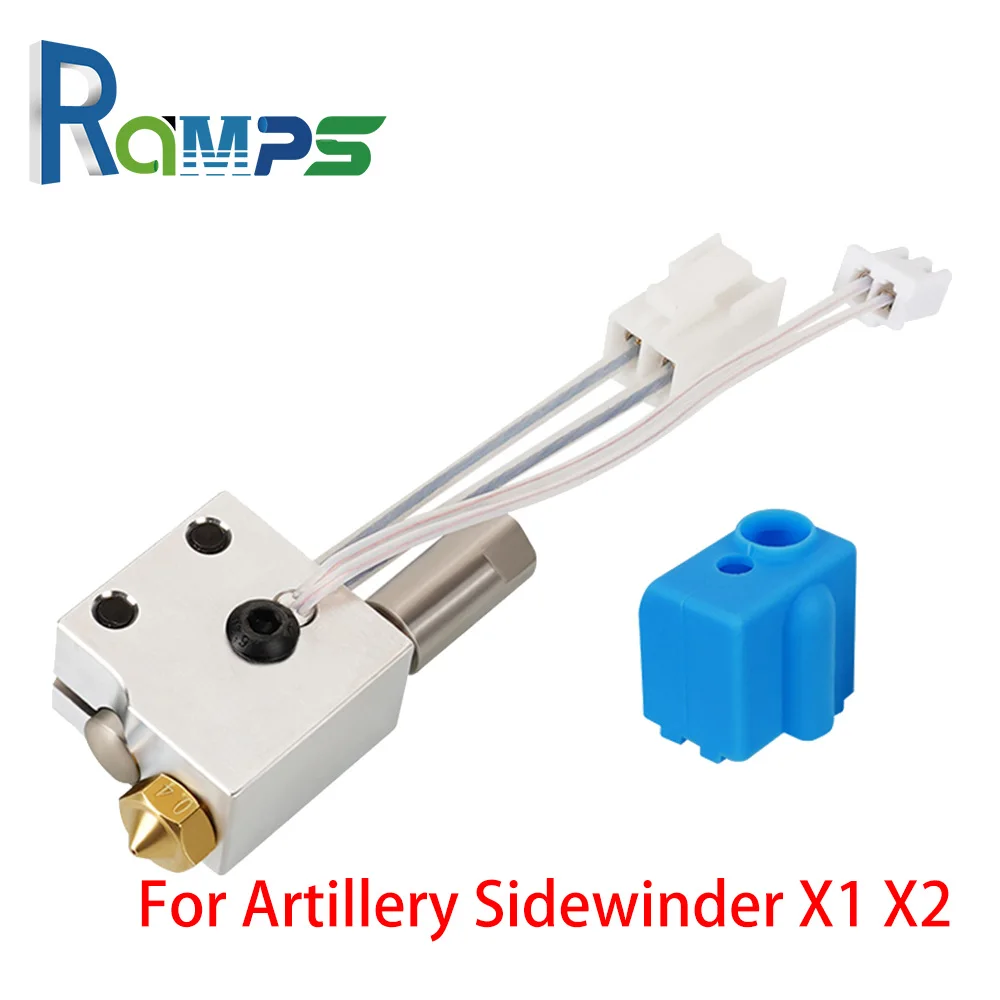 For Artillery Sidewinder X1/X2 Genius/ Genius Pro 3D Printer Parts Nozzle Heating Block Throat And Thermistor