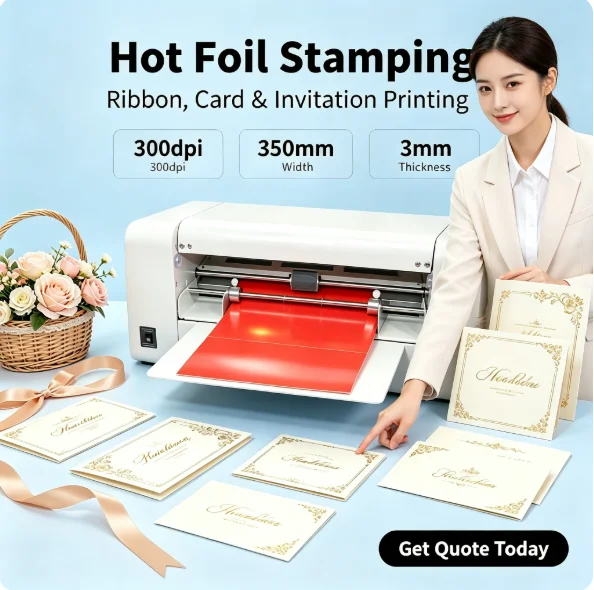 Amydor 360a Foil Printer Computer Control Hot Foil Stamping Machine High Quality Digital Foil Ribbon Printer