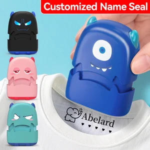 Custom Cartoon Baby Name Stamp Kit - Reusable for Cotton/Modal Clothes & School Bags, Non-Toxic Waterproof Ink Seal 12 best sales reusable hand warmer - №2
