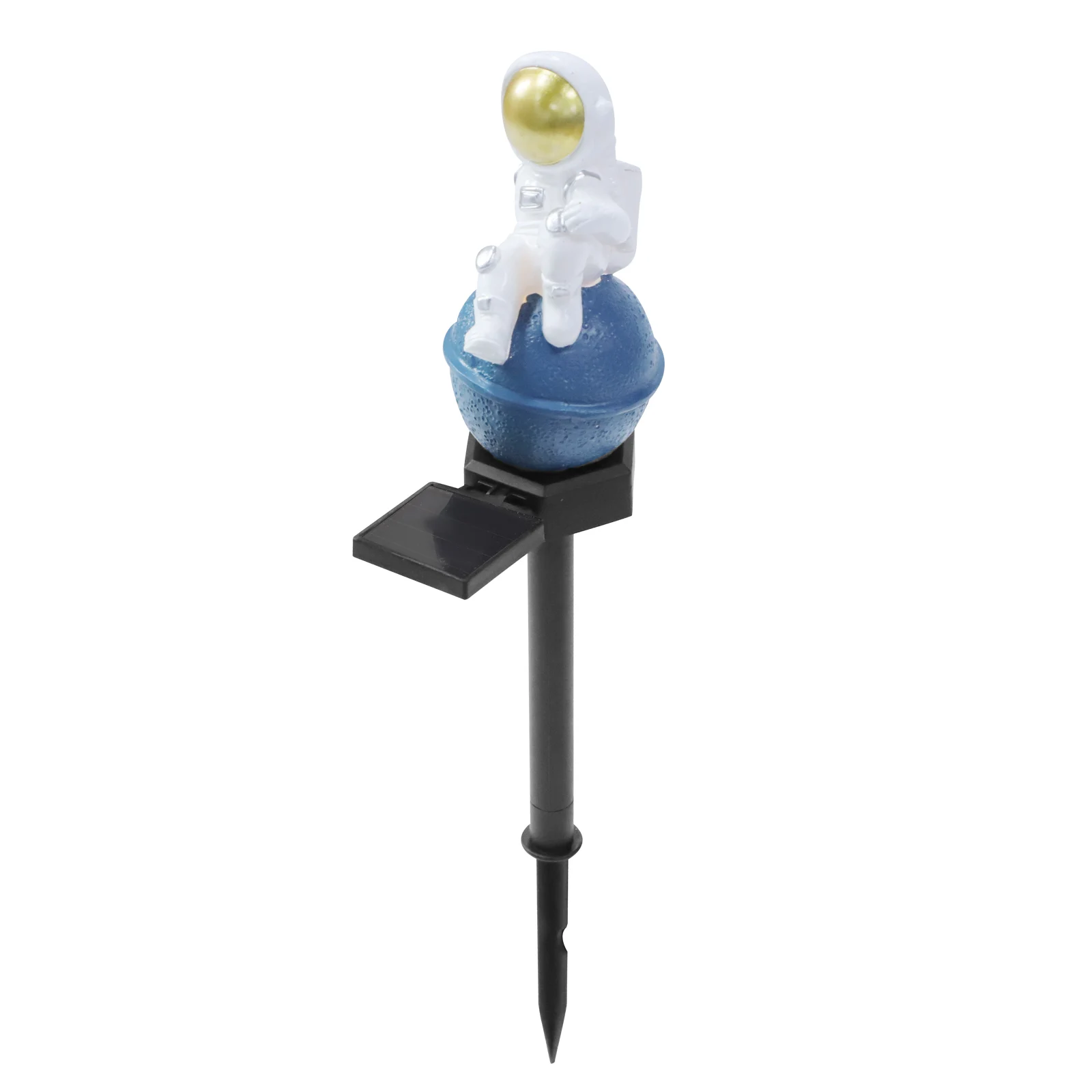 

Solar Ground Plug Light Outdoor Pathway Garden Yard Lamppost Plastic Resin Astronaut Solar Panel Energy Saving Waterproof Easy