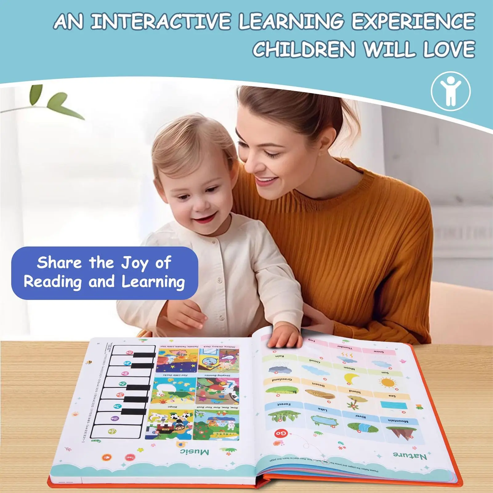 

English Words Book English Words Learning Book For Kids Vocabulary Studying Companion Interactive For 2-6 Years Old Boys