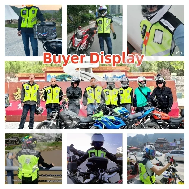 Motorcycle Safety Riding Suit Reflective Vest Motorcycle Travel Night Fluorescent Breathable Biker Vest Motorcycle Cooling Vest