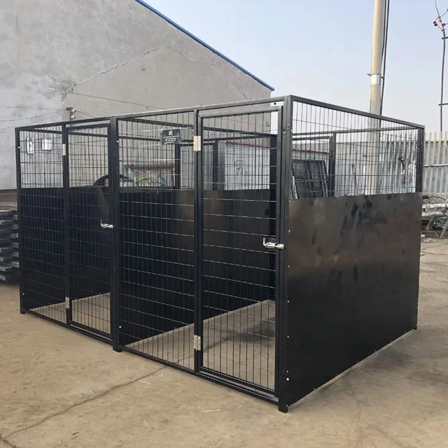 New Large Outdoor Dog Kennel Run Panels Heavy Duty Kennel Panel Large Pet House for Farm Use Black Powder Coated Indoor Outdoor