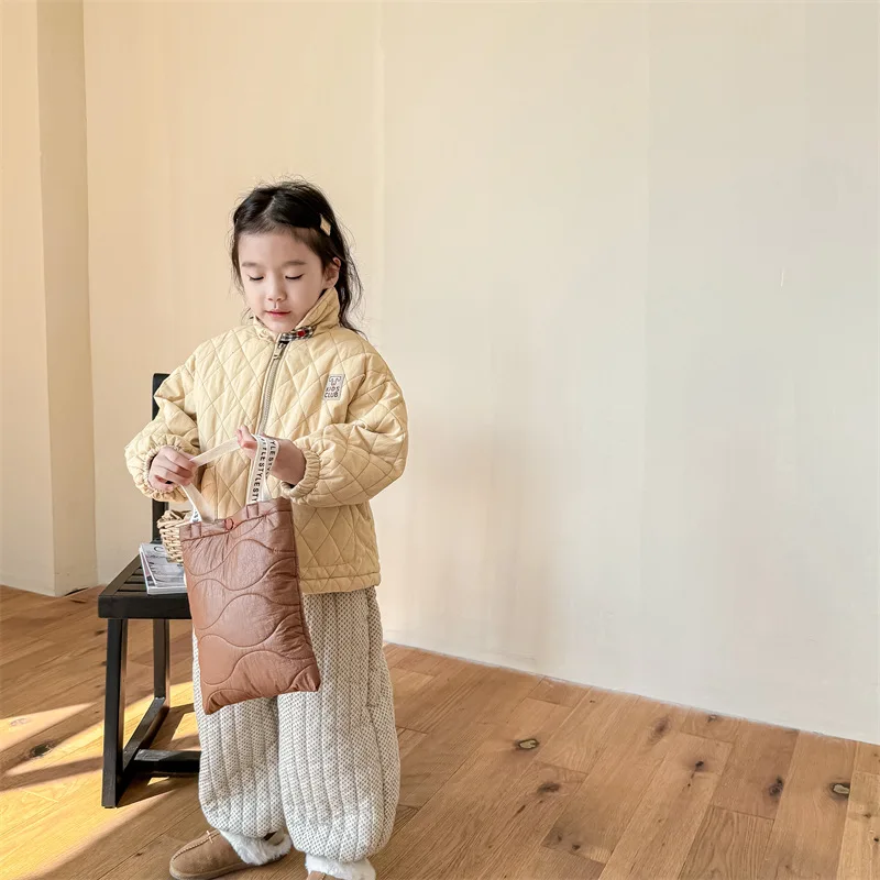 Children's clothing for autumn and winter, children's Korean version with cotton quilting thread, girls' winter jacket, cotton j