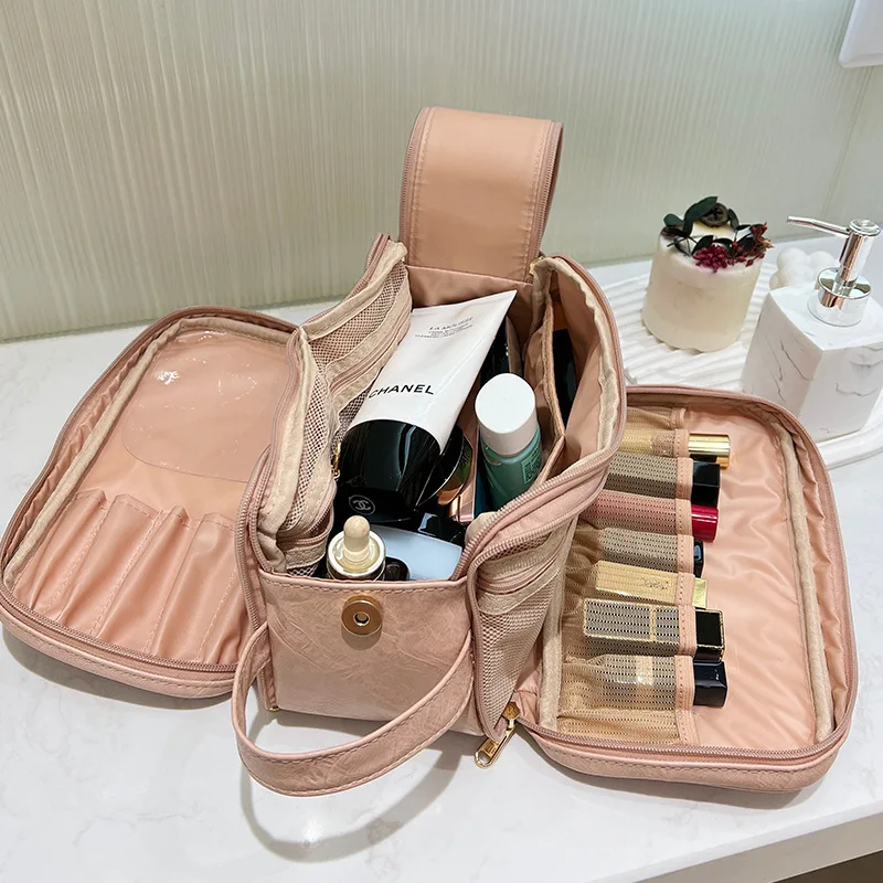 Makeup bag for women with large capacity, portable travel, new high-end makeup brush, toiletries storage bag