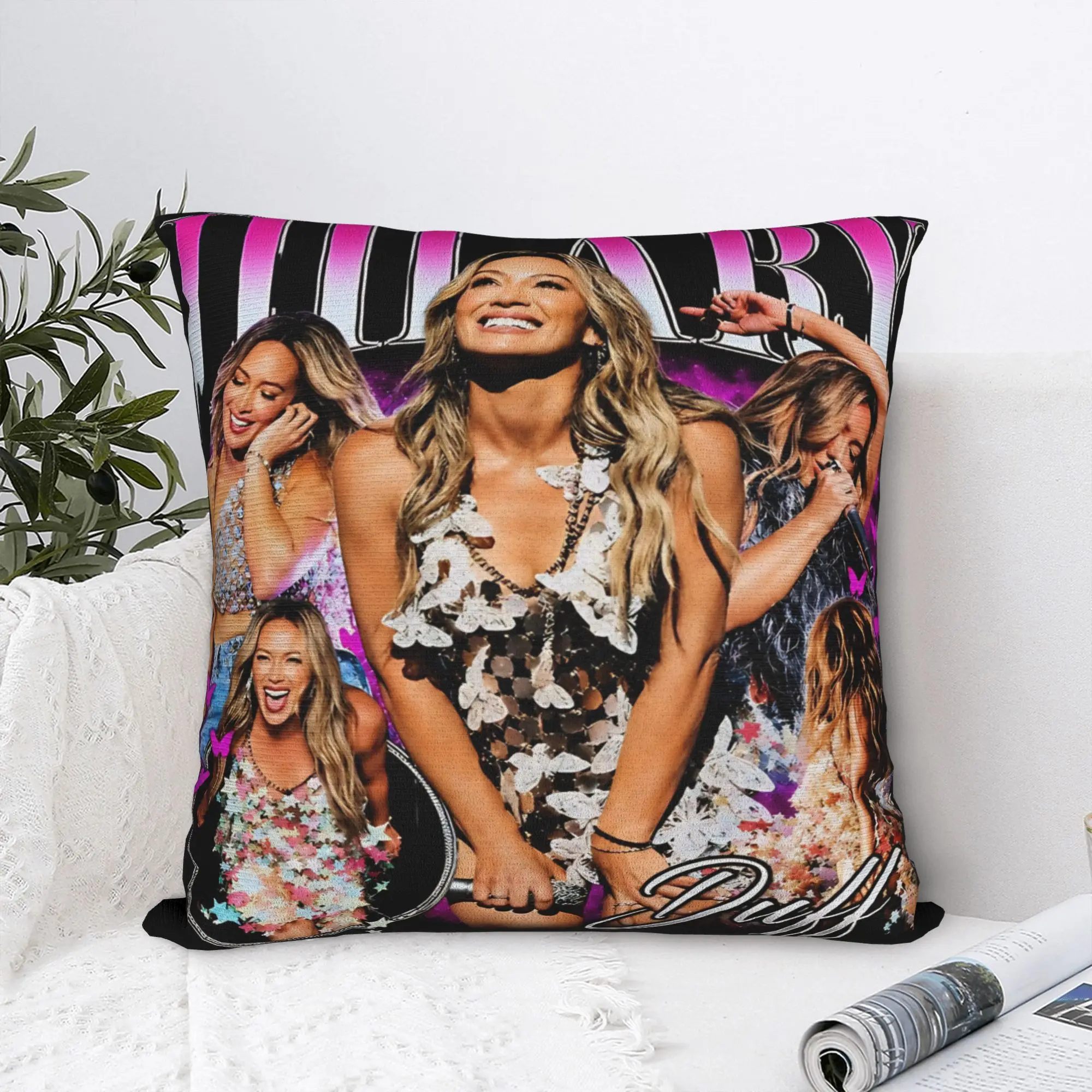 Pillow Cover Hilary Duff Lucky Me Tour 2026  Morden Pillow Case For Living Room Sofa Pillowcases