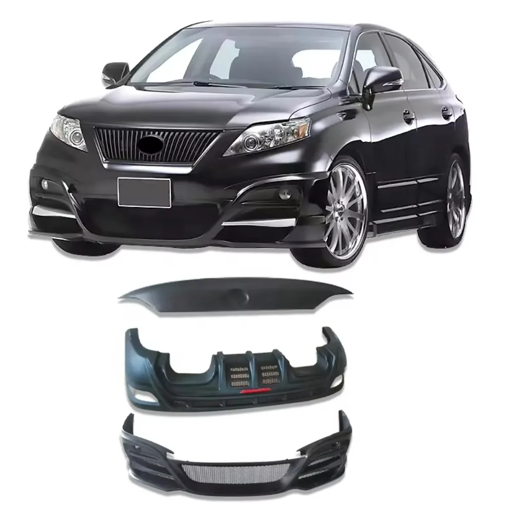 For RX270 RX350 2009-2012 Wald Front Lip Rear Lip Spoiler ABS Plastic Car Bumper Car Bodykit Auto Parts Diffuser Splitter