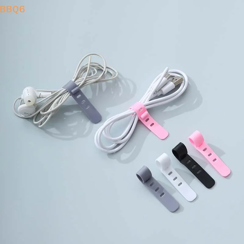 *20pcs Silicone Cable Winder Organizer Earphone Clip Phone Charging Wire Cord Management Buckle Straps Line Storge Holder Clips
