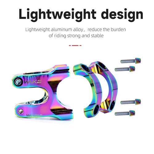 Imagen 2 del producto Wake MTB Power Bike Stem corto 35mm bicicleta de montaña puente manillar ajustable vástago Riser 31,8 ciclismo bicicleta de carretera