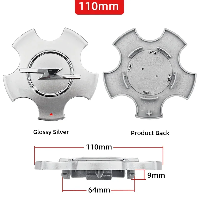 4pcs 53mm/100mm/110mm Car Wheel Center Hub Caps Badge For Opel Corsa Antara Astra Zafira Omega Vectra Insignia Accessories - view 4