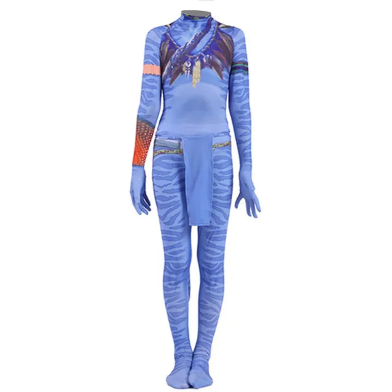 Avatar 2 Cosplay Costume para Homens e Mulheres, Jake Sully, Neytiri Bodysuit, Zentai Suit, Halloween Party Costume, Meninas, Kid, Filme