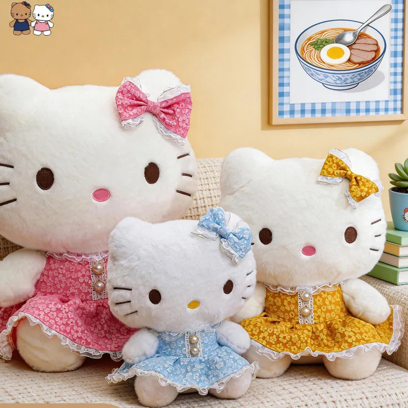 

55cm Kawaii Sanrio Hello Kitty Plush Toy Stuffed Doll For Kids And Adults Birthday Gift Cute Sleeping Hug Pillow Cartoon Doll