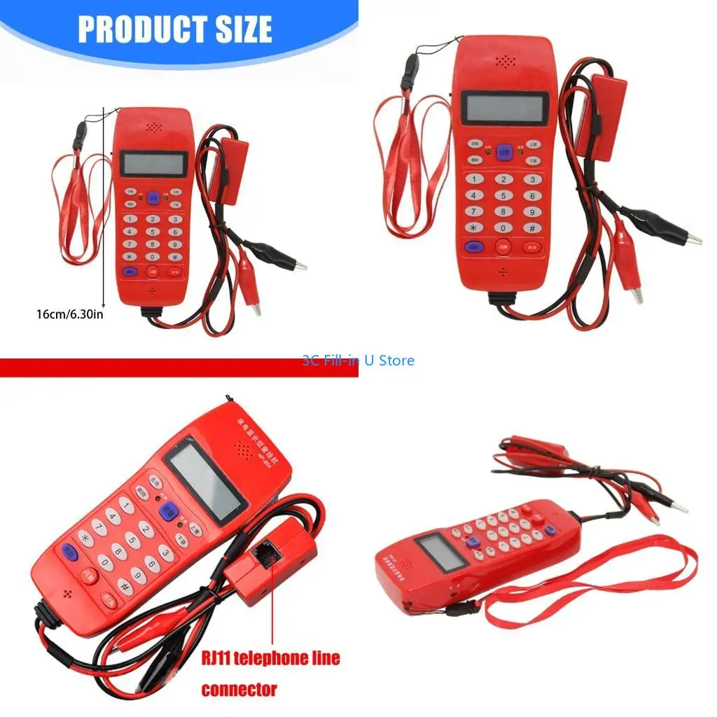 G8TA Telephone Line Networks Cable Tester Butt Test Tester Linemans Tool Cable Set