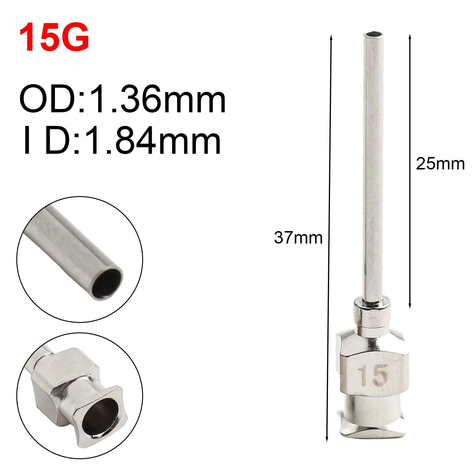 Industrial Dispensing Needle 1 Inch Size Stainless Steel Dispensing Needle Versatile Compatibility Controlled Dispensing