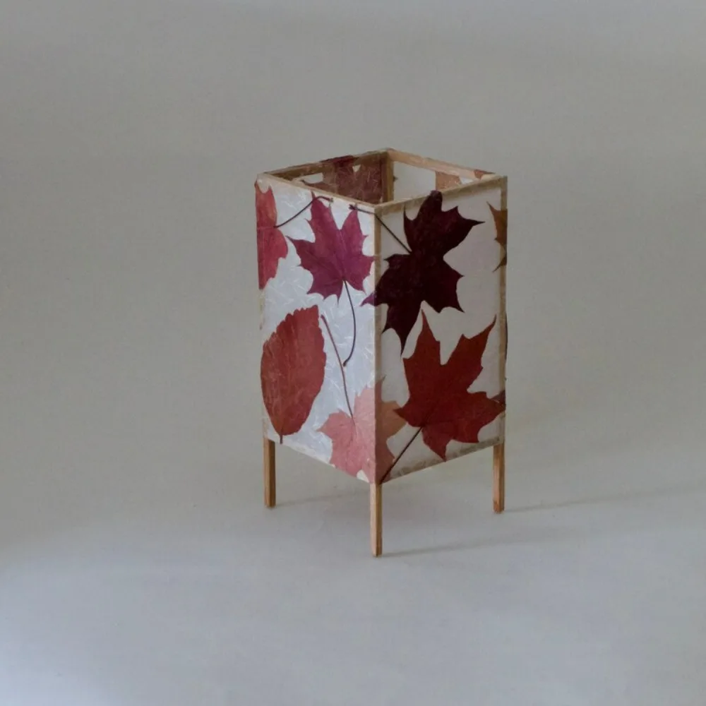 Table lamp, Paper Lamp, Accent lamps, Mother’s Day, Autumn Decor, Wedding Gift, Pressed Leaves