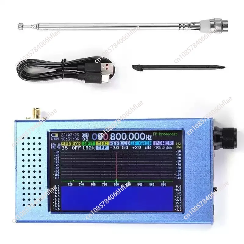 FOR V5 Malachite DSP SDR Receiver 1.10d with Metal Case 5000mAh Battery, Multi-Mode Shortwave Radio AM SSB CW NFM WFM