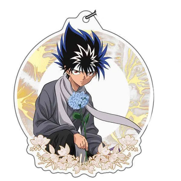 Charm Anime Fans Gifts YuYu Hakusho OrnamentsHiei Kurama Yuusuke Urameshi HD Character Acrylic Keychain Signs Decorate About 6cm