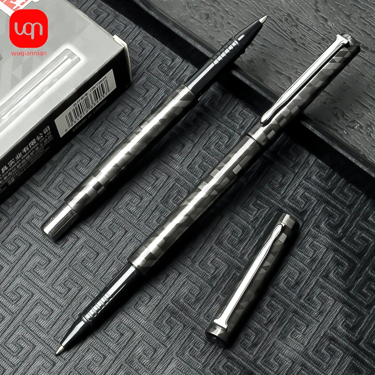 Luxury Quality Black Fiber Business Office Rollerball Pens New School Student Stationery Supplies Ink Pen