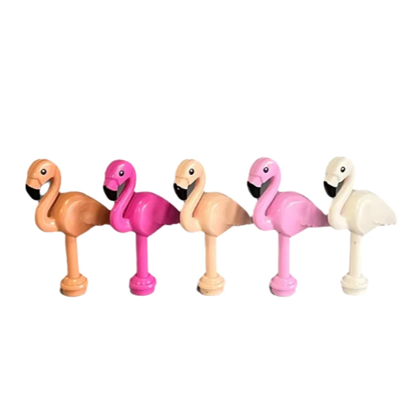 MOC Tier-Szenen-Bausteine Katzen Hunde Schafe Schweine Hühner Adler Papageien Delfin Zoo Zubehör DIY Spielzeug Bausteine T14