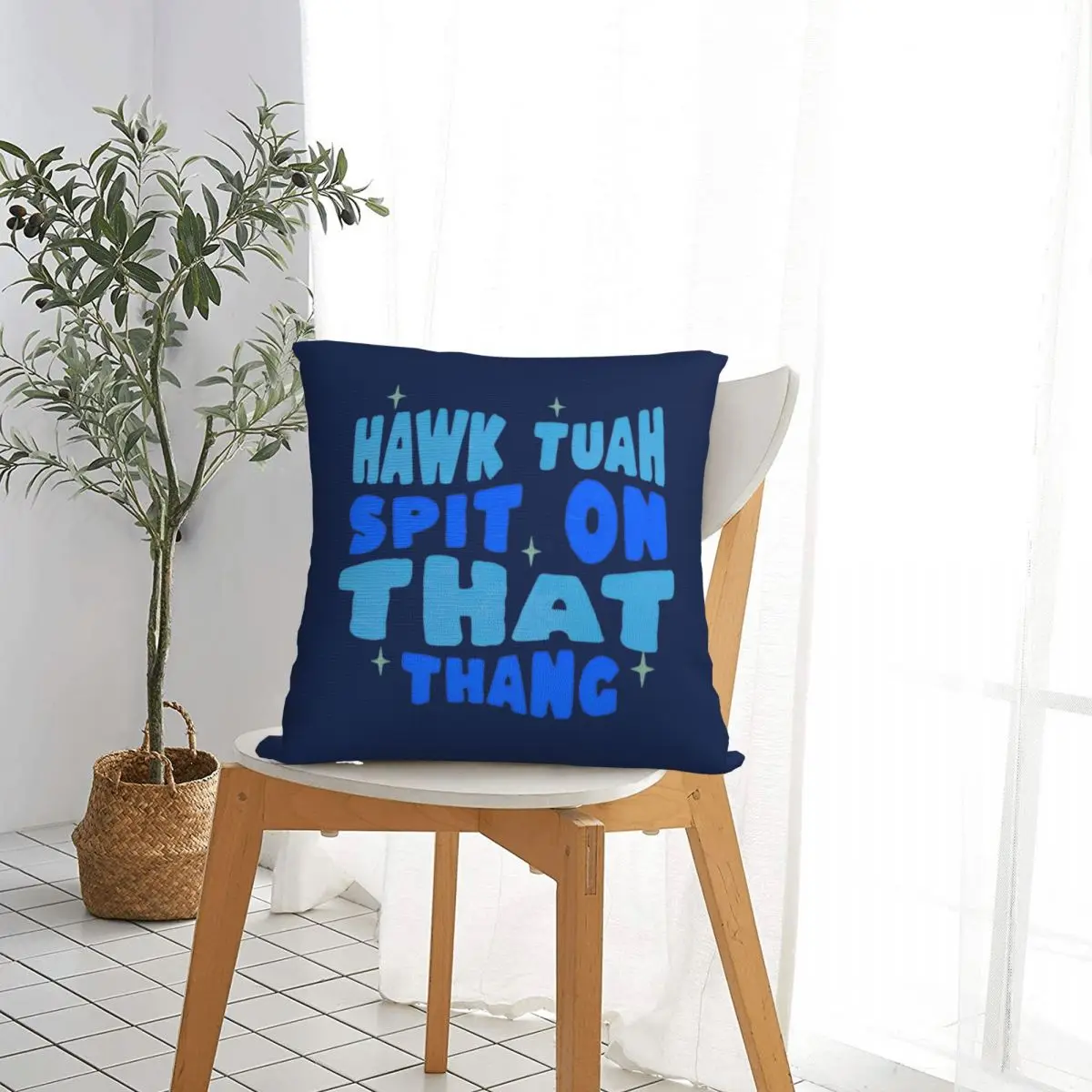 Hawk Tuah 24 Spit On That Thing Throw Pillow Cover Decorative Pillow Funny Pop Meme Casual Pillowcover Home Decor