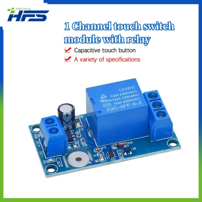 

TTP223 12V 24V 1 Channel TTP223 Capacitive Touch Switch Relay Module for Arduino