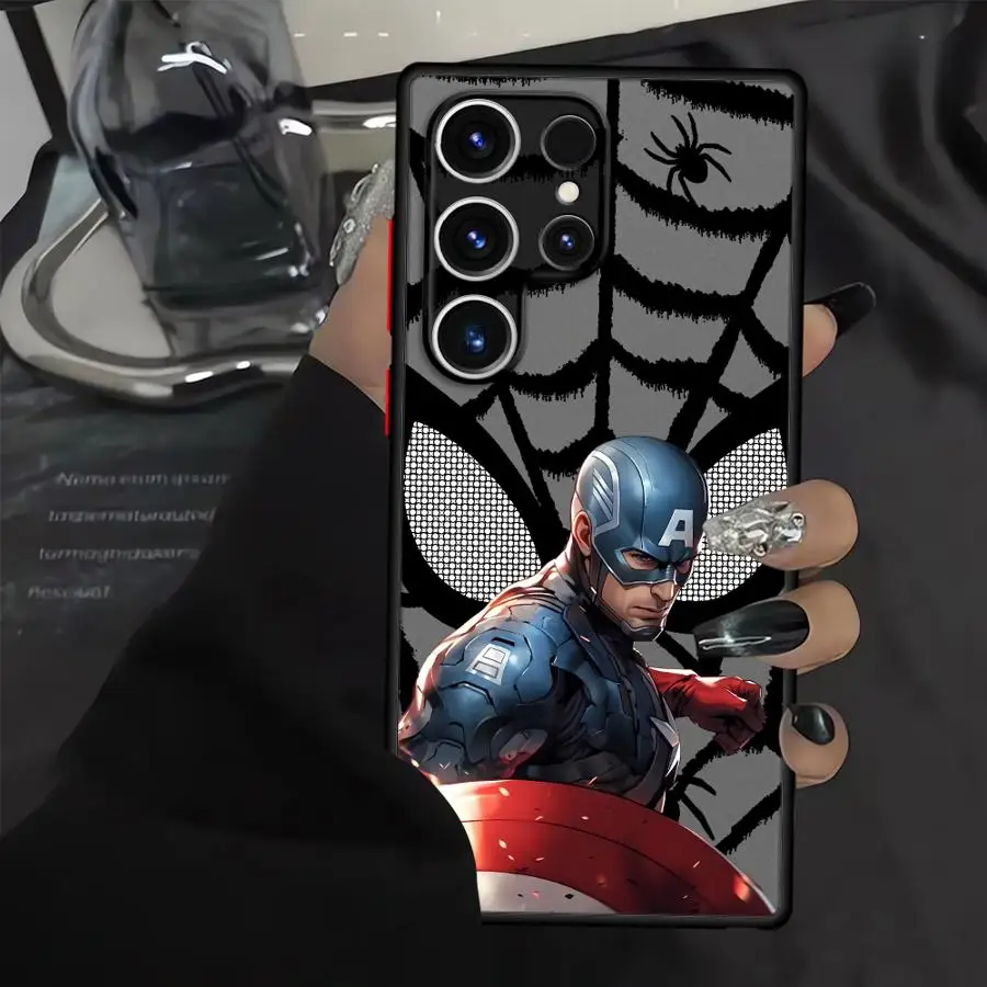 Funda Protectora para Teléfono Samsung Galaxy S26 S21 S22 S24 Plus S23 FE Note 20 10+ S25 Ultra S20 Marvel Spiderman Iron Man