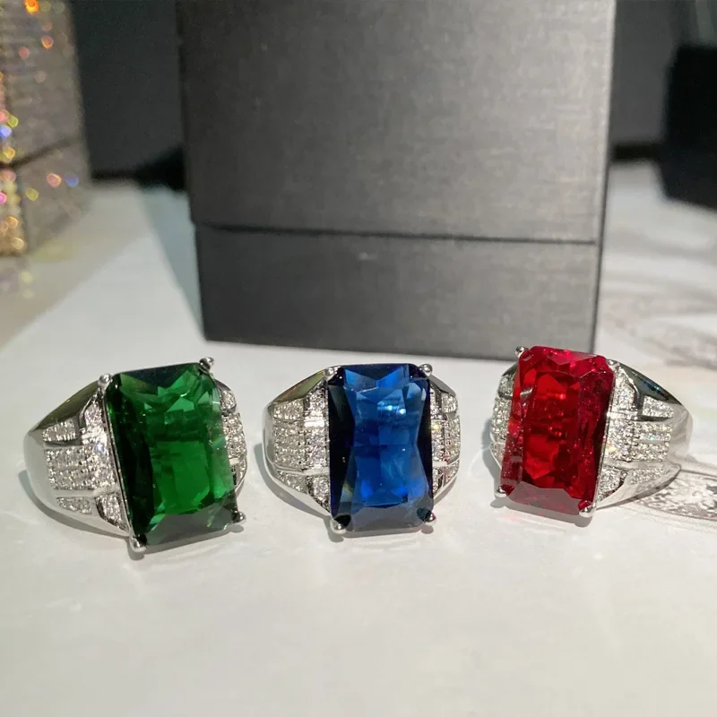 

MDL Moissanit1 style new wish heavy duty sapphire ring plated 18k euro micro zirconium high quality feel hand jewelry