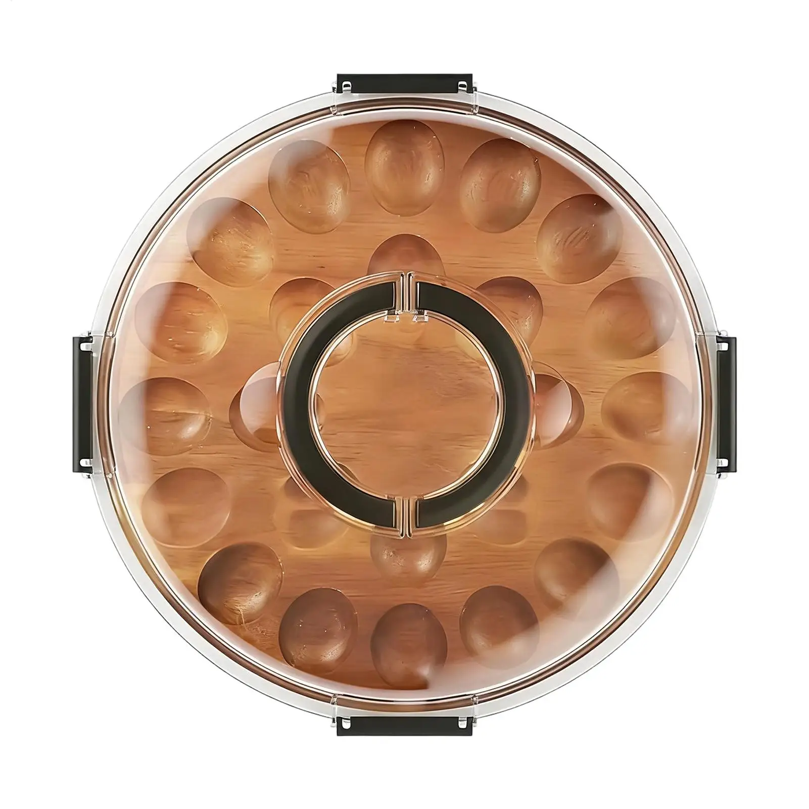 Trays for Deviled Eggs 24-Slot Tray with Lid Deviled Egg Holder for Party Home Kitchen Buffet Appetizer Countertop Table