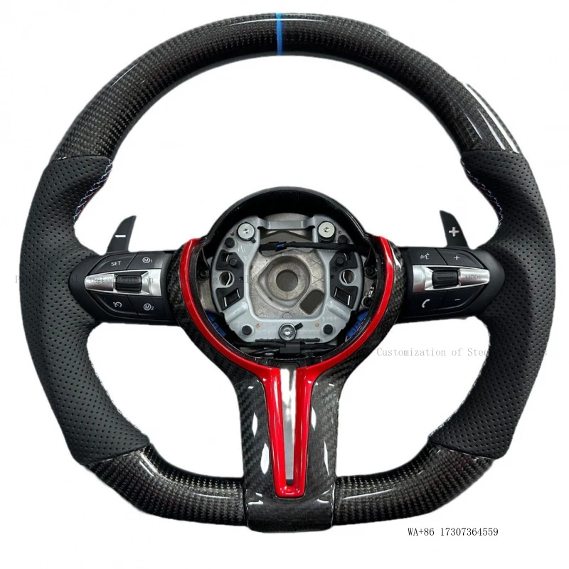 

Suitable for BMW series short carbon fiber models with red accents X1X3X4X5X6X5M steering wheel