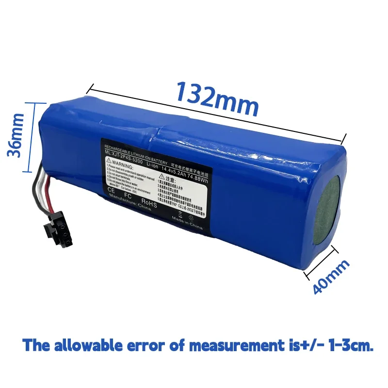 Original rechargeable lithium-ion battery for Nearbot robot vacuum cleaner Q11, 14.4V, 12800mAh