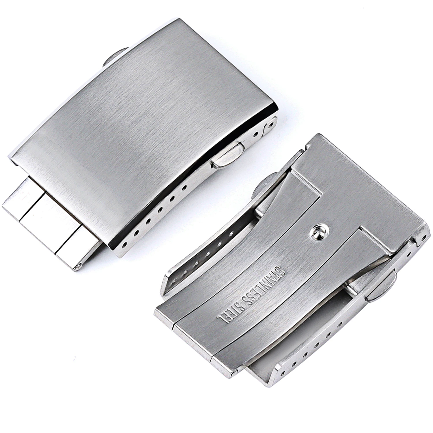 Extended Watch Buckle for Seiko Luxury Folding Safety Milled Clasp Replacement Watch Band Stainless Steel Clasp18mm 20mm 22mm