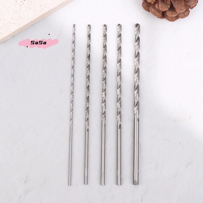 5Pcs 2mm 3mm 3.5mm 4mm 5mm Twist Drill Bit Kit For Wood Plastic Alloy Metal Woodworking Deep Hole Drilling Tools