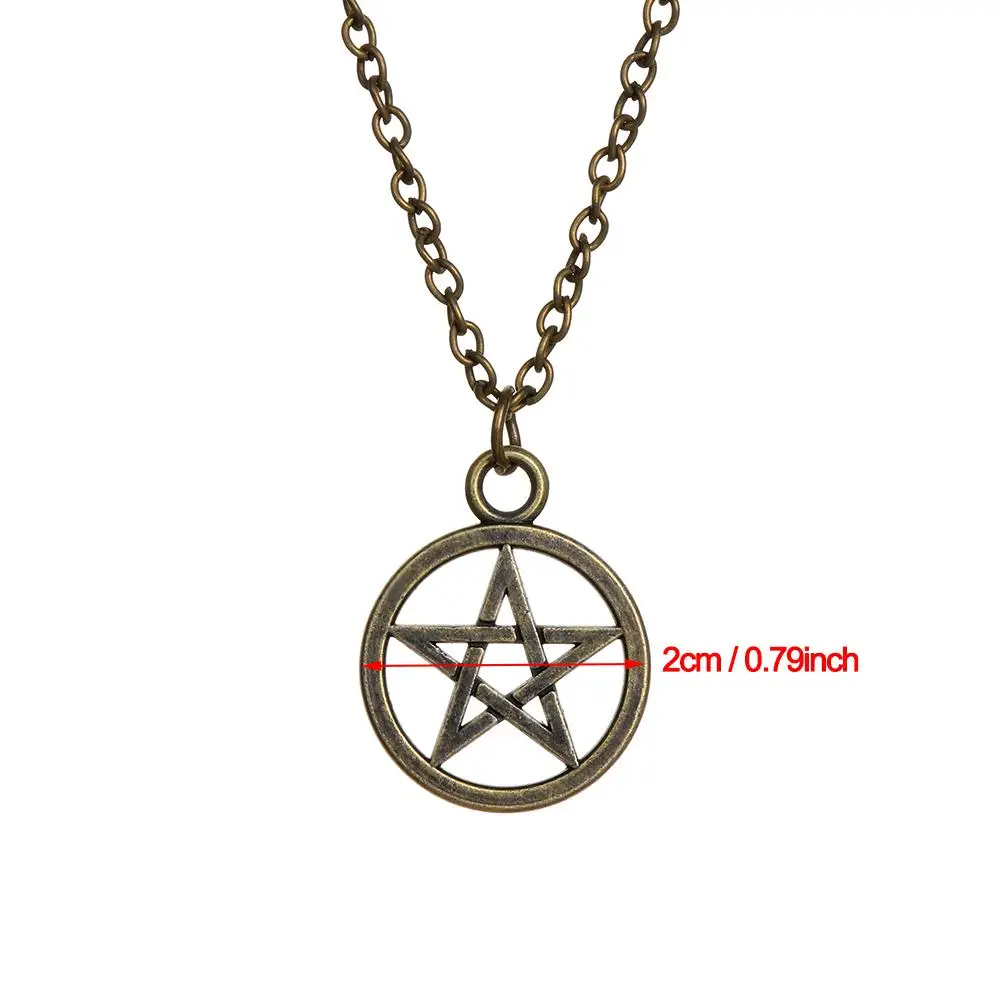Women Lucifer Religious Vintage  Retro Pentagram Pendant Satan Sign
